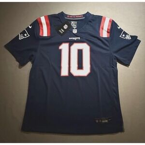 New‎ England Patriots Jones #10 Nike NFLPA Jersey Boys XL Blue Short Sleeve.